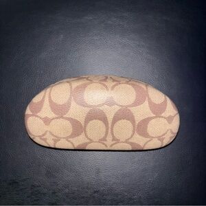 Coach Beige and Brown Patterned Eyewear Case